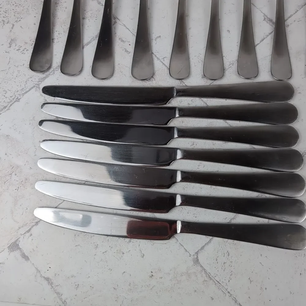 Mikasa Satin Symmetry Sincerity 38 Pieces 18/0 Stainless Flatware Gourmet Basics
